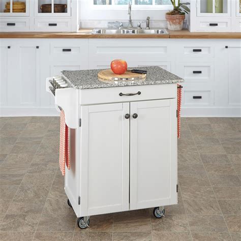kitchen cart white granite top